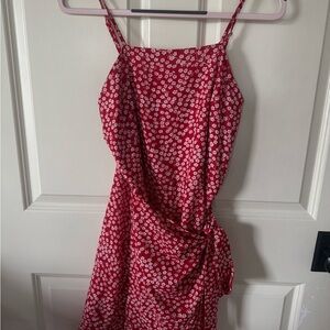 Amazon Red and White Floral Mini Dress